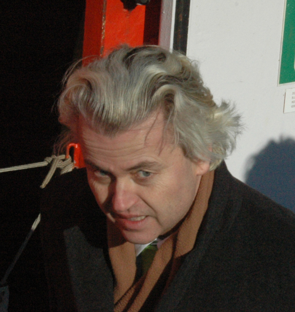 Geert Wilders op campagne in Scheveningen in de aanloop naar de verkiezingen