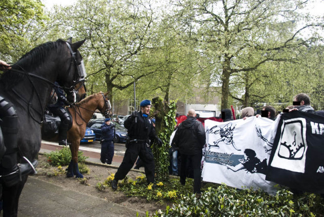 after a horse trampled someone, the police go insane and start trying to attack