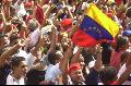 24 August 2002: Supporters of Venezuelan President Hugo Chavez.
