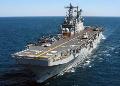de USS op volle zee