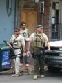 Zwaar bewapende huurlingen van Blackwater in Bourbon Street in New Orleans