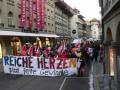 Kop van de demonstratie in Bern