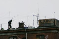 Special forces on Ungdomshuset's roof during the clearing March 1st 2007