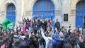 Students in Paris blockade their high school
