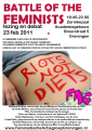 Poster Battle of the Feminists, 23 febriuari 2011, Groningen.