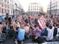 duizenden 'Indignados' (verontwaardigden) demonstreren 27 juli in Madrid. Op de 