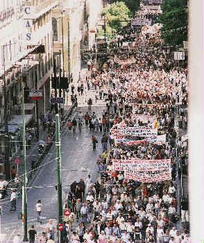 The demonstration of PAME in Athens.