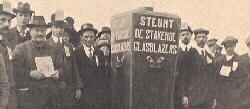 Ook in 1912 al (stakers)demonstratie, Prinsjesdag, tegen een rechts kabinet. 