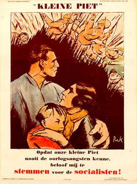 Anti oorlogs affiche Belgi, uit 1929
