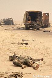 Eerdere oorlog VS-Irak (1991): dode soldaat