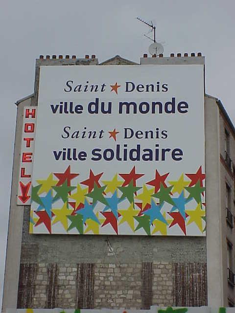 reclame voor het ESF door de deelgemeente Saint-Denis