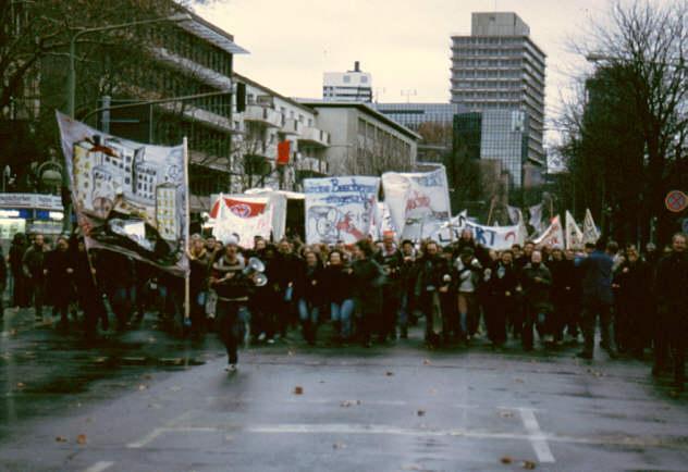 13.12.2003: studentendemonstratie in Frankfurt