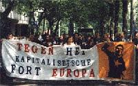 Anti EU betoging in Den Haag in 1999