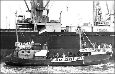1976, haven Rotterdam: boycot Chileens fruit tegen Pinochet dictatuur