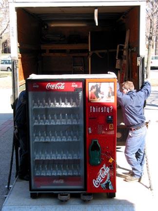 removal of one of Killer-Coke's vending machines from Carleton, College, MN