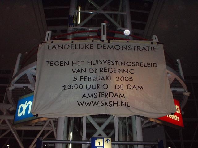 Oproep voor de demo op Leiden CS (slechts kort)