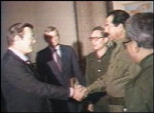 Donald met buddy Saddam
