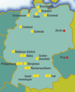 German nuclear power stations