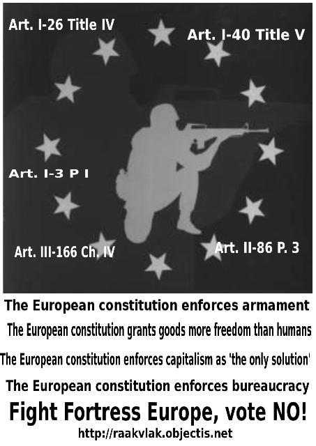 Poster tegen de Grondwet