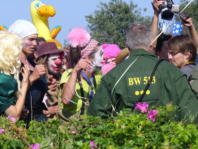 Clowns richting podium NDR/ARD