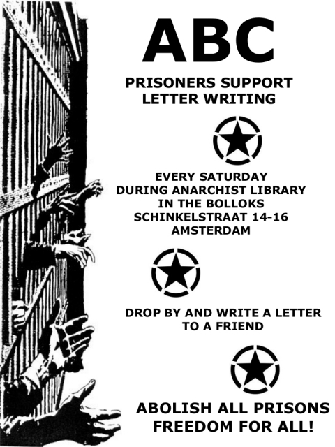 Elke zaterdag schrijven naar gevangenen