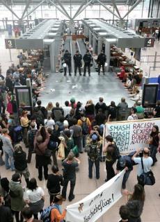blokkade in vliegveld Hamburg