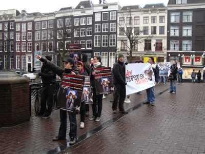 Protest bij het Consulaat van Nepal