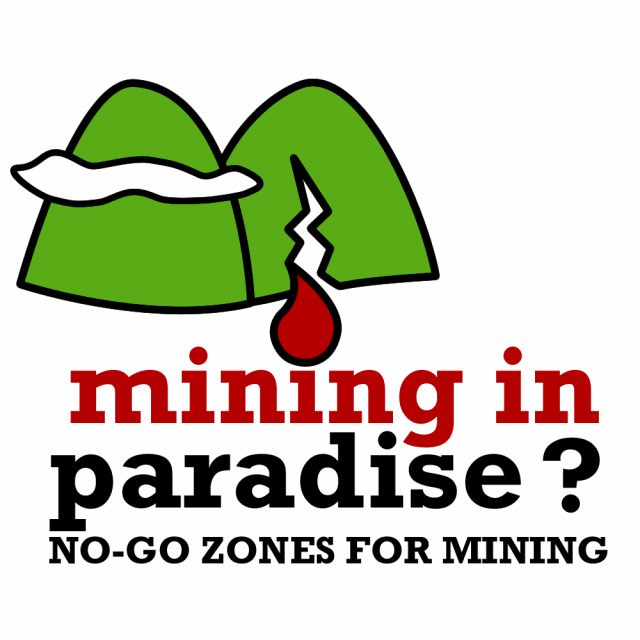 Logo of the campaign for 'free mining zones'