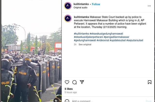 polisi instagram post met foto met een muur van politie schilden
