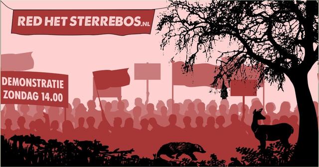 Demonstratie Red Het Sterrebos 6 februari