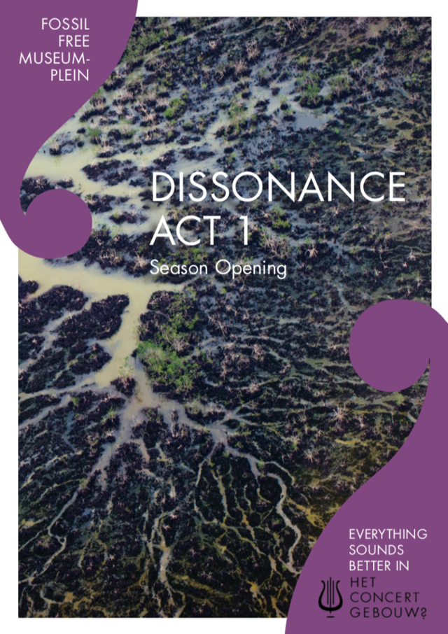Flyer front of the Niger Delta with the text "Dissonance Act 1"